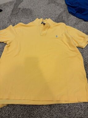 Ralph Lauren Men's Yellow Polo with Embroidered Pony
